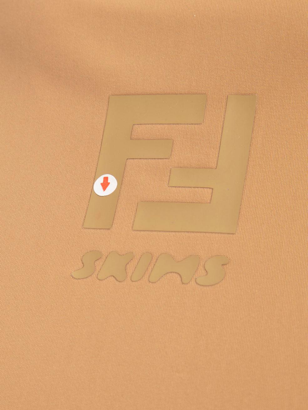 Fendi Fendi x Skims Beige Langarm-Bikinioberteil Größe L Damen im Angebot