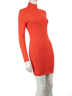 Fendi Fendi x Skims Red Mesh Logo Knit Dress Size M