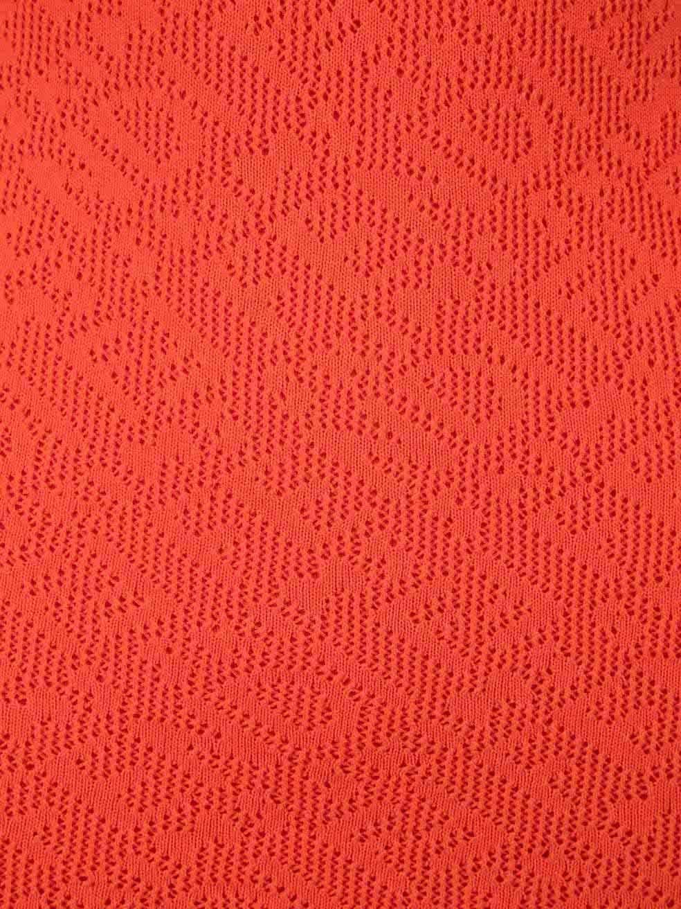 Women's Fendi Fendi x Skims Red Mesh Logo Knit Dress Size M For Sale