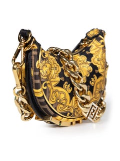Fendi Fendi x Versace Silk Fendace Baroque Nano Fendigraphy Hobo Charm