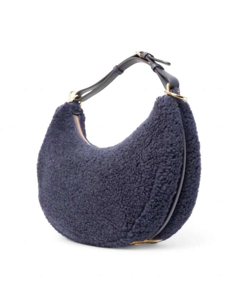 Black Fendi Fendigraphy Hobo Small Fur Blue en vente