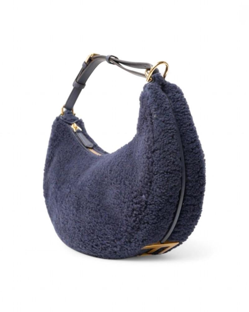 Fendi Fendigraphy Hobo Small Fur Blue en vente 1
