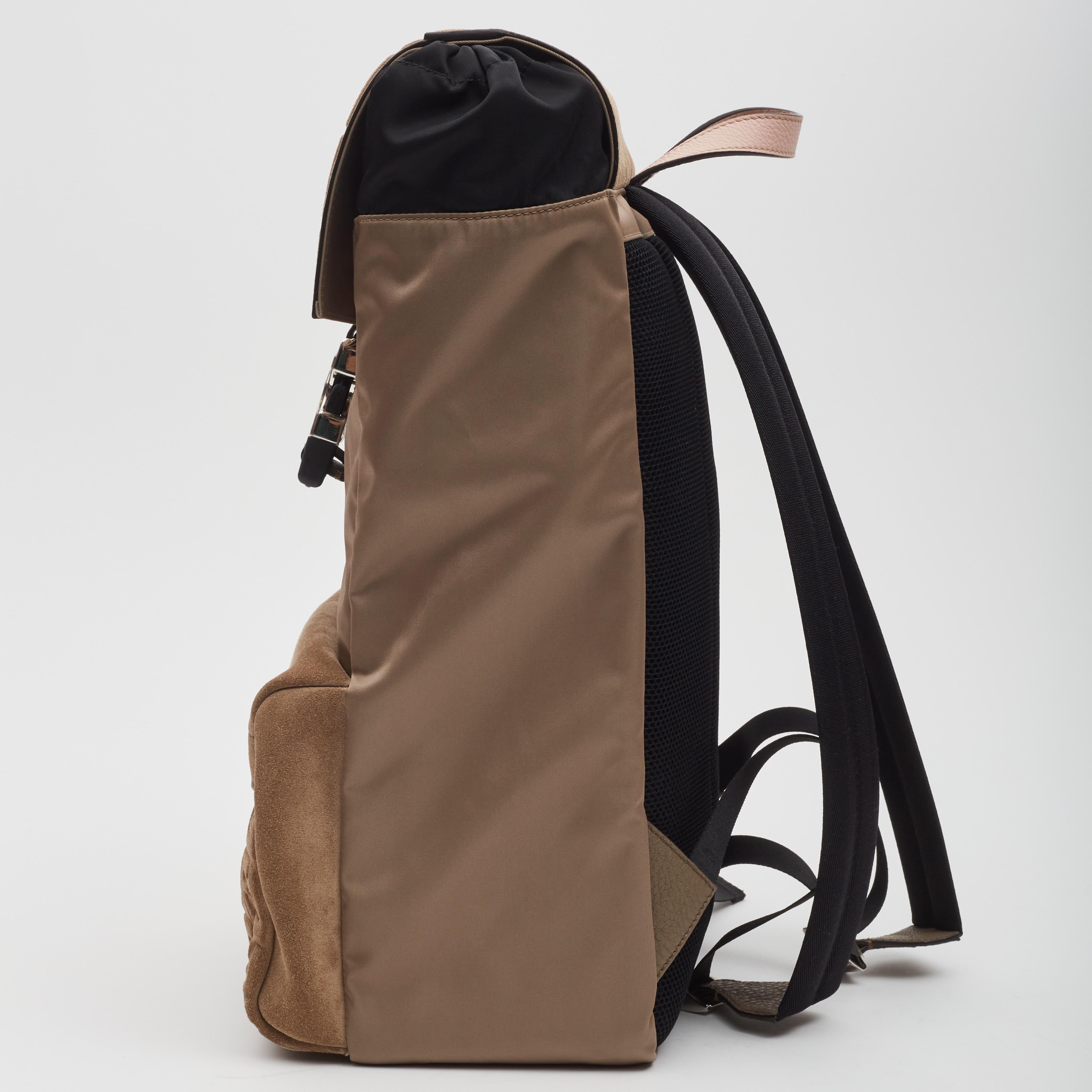 Fendi Fendiness Roma FF Medium Brown FF Backpack (7VZ066) For Sale 2
