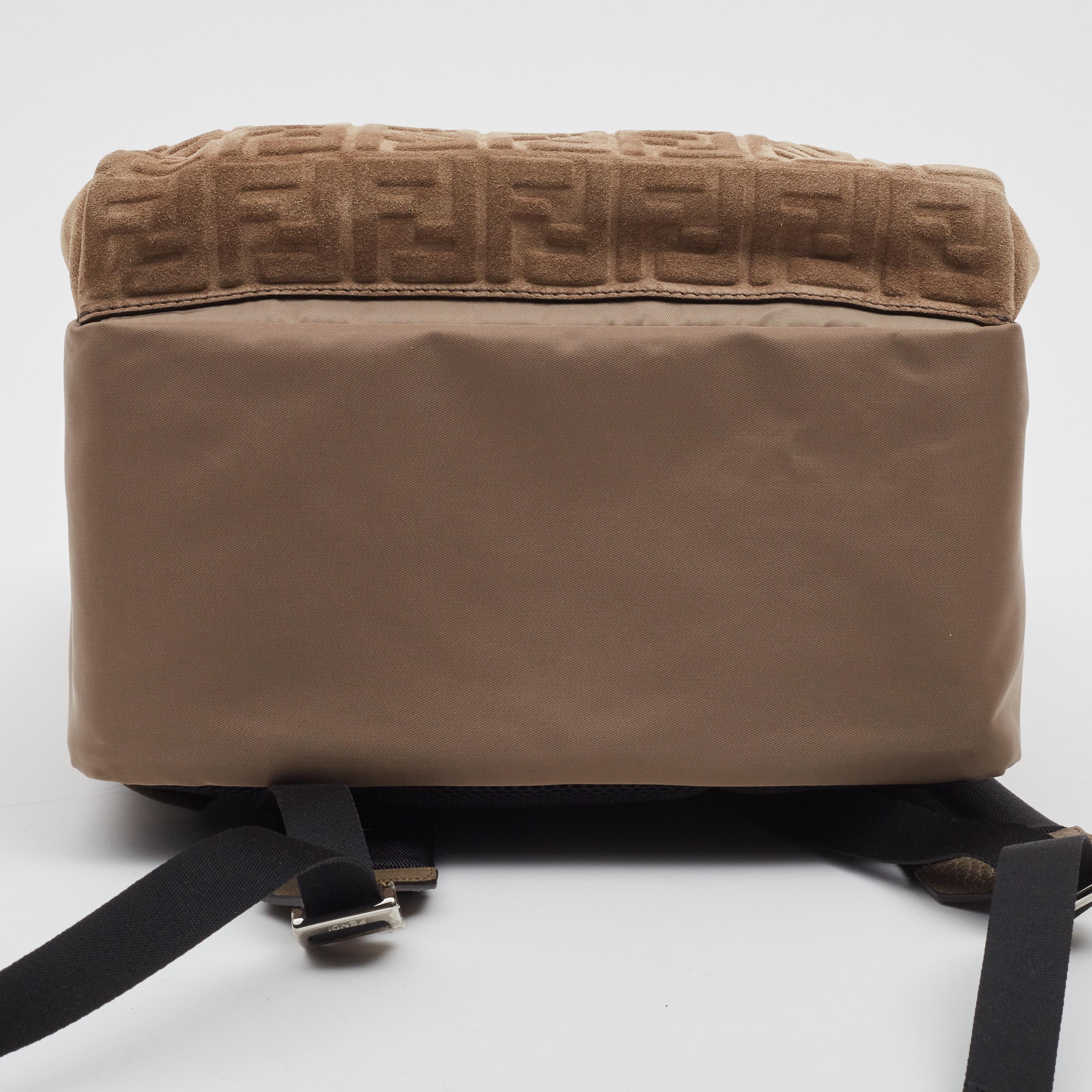 Fendi Fendiness Roma FF Medium Brown FF Backpack (7VZ066) For Sale 4