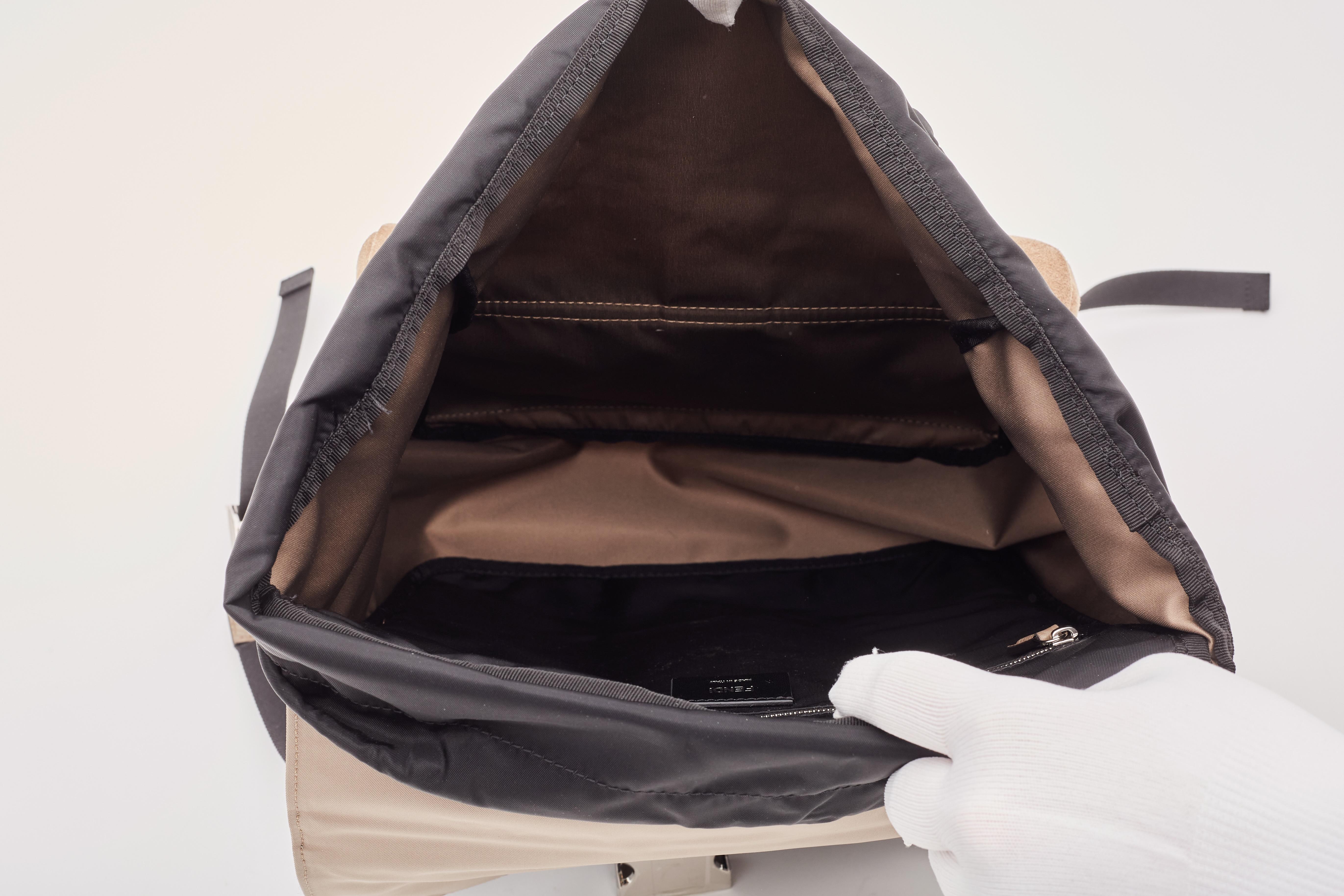 Fendi Fendiness Roma FF Medium Brown FF Backpack (7VZ066) For Sale 5