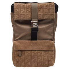 Fendi Fendiness Roma FF Medium Brown FF Rucksack (7VZ066)