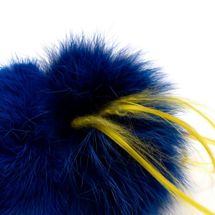 Fendi FendiRumi Bug-Kun Mink & Fox Fur Bag Charm In Excellent Condition For Sale In London, GB