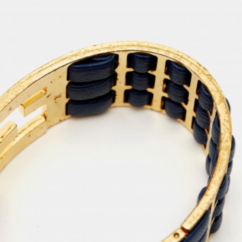 De las mujeres Pulsera Fendi Fendista Piel Tono Oro M en venta