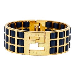 Pulsera Fendi Fendista Piel Tono Oro M