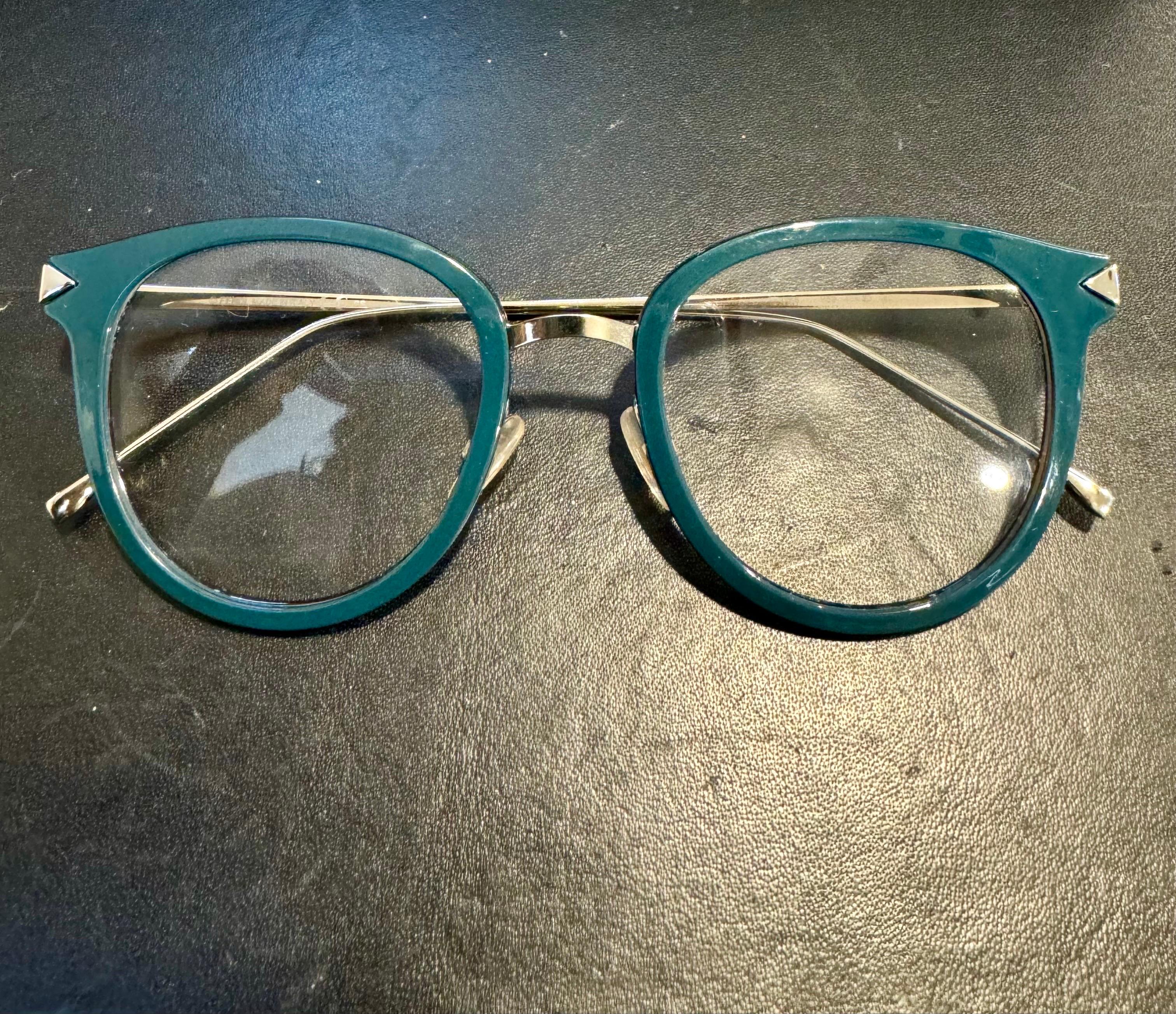 Fendi FF 0166 V59 48-20 140 Optical Blue Gold Eyeglasses For Sale 7
