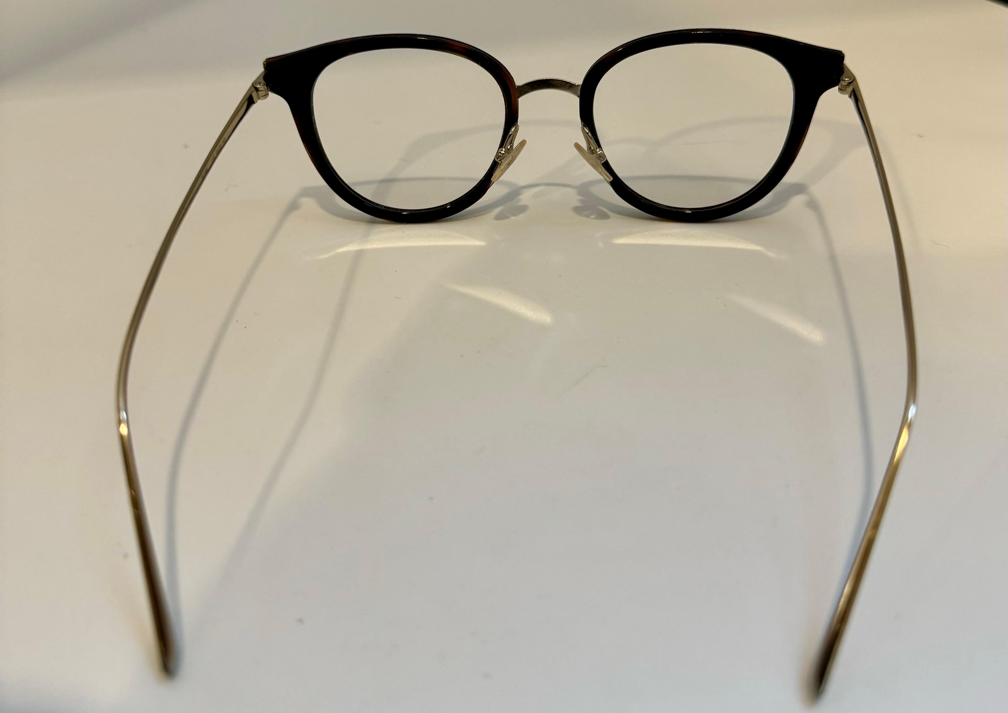 Fendi FF 0166 V59 48-20 140 Optical Blue Gold Eyeglasses For Sale 2