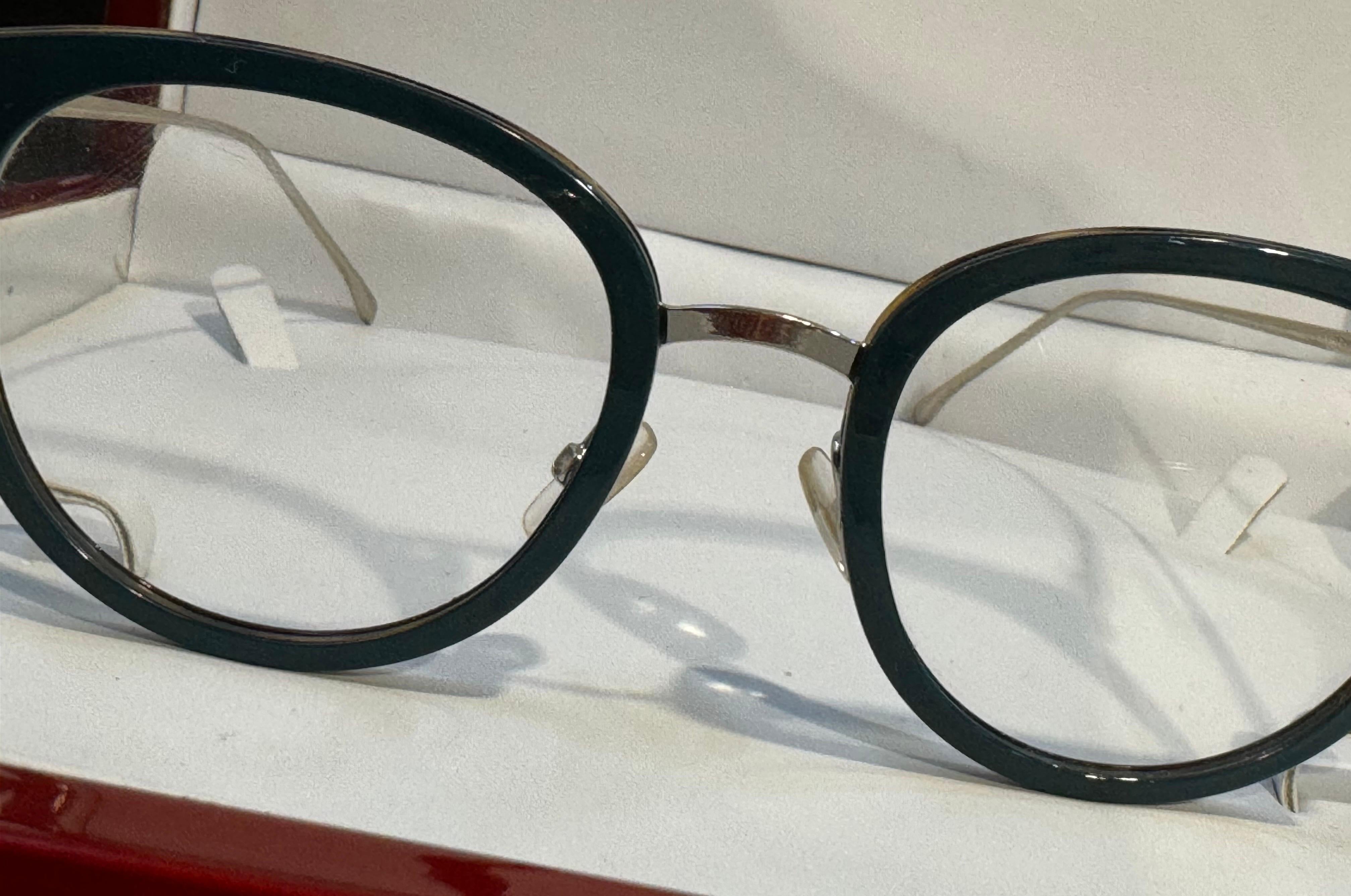 Fendi FF 0166 V59 48-20 140 Optical Blue Gold Eyeglasses For Sale 5