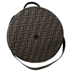Fendi FF Circle Round Retro Rare 90's Top Handle Shoulder Bag 