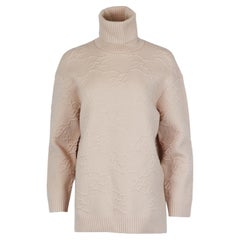 Fendi Ff Embossed Knitted Turtleneck Sweater It 38 Uk 6