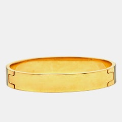 Fendi FF Enamel Gold Tone Bracelet S