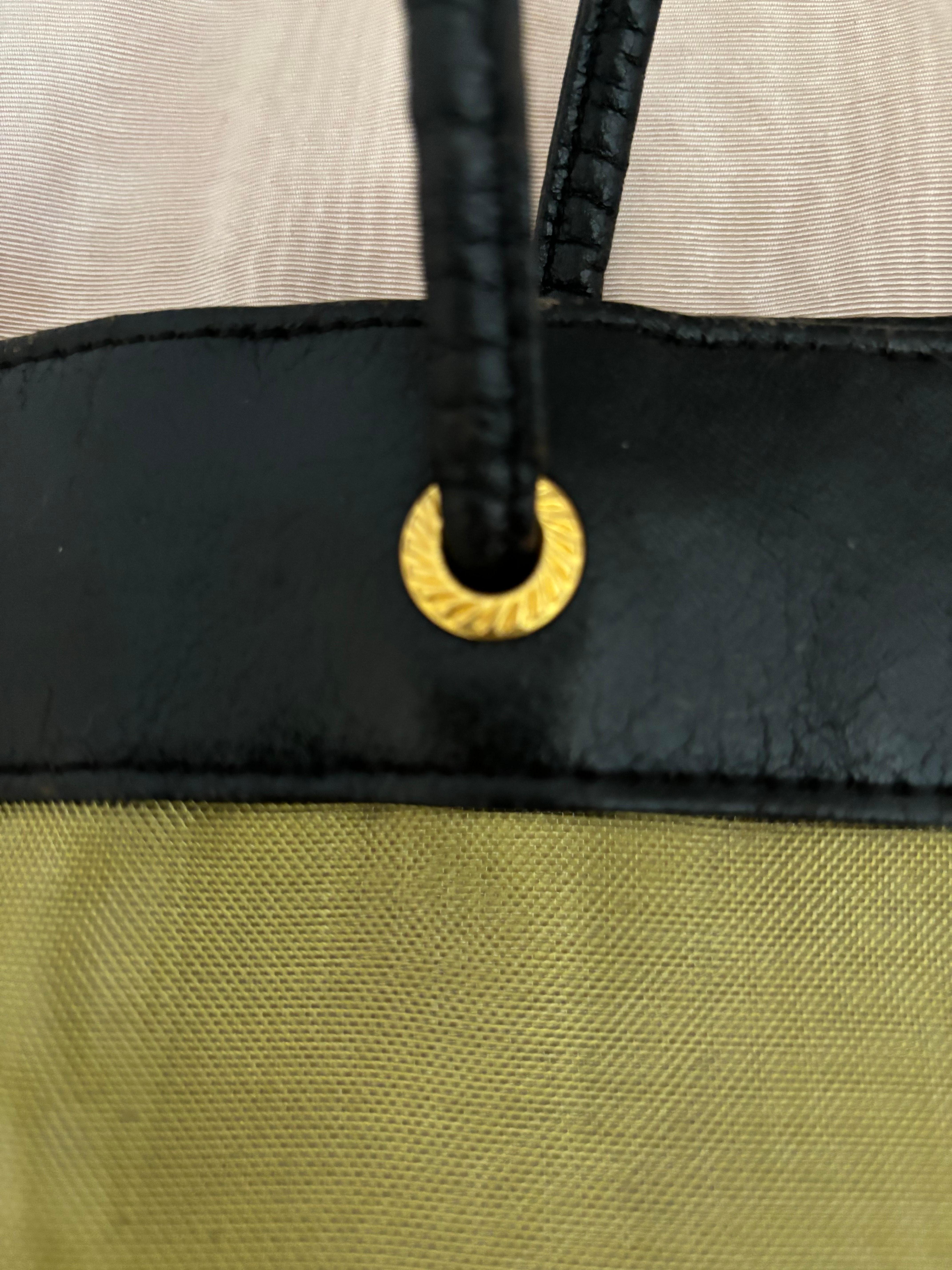 Fendi FF Gold See Through Mesh and Leather Tote/Shopper For Sale 3