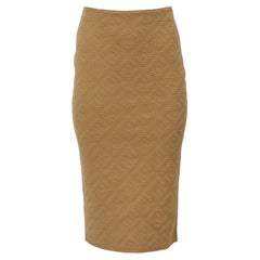 Fendi Ff Jacquard Stretch Knit Midi Skirt It 38 Uk 6