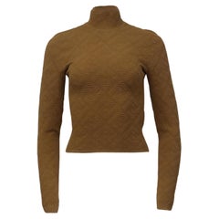 Fendi Ff Jacquard Stretch Knit Turtleneck Sweater It 38 Uk 6
