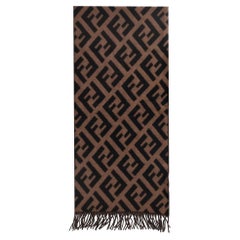 Fendi 'FF' Logo-Kaschmir-Fransenschal