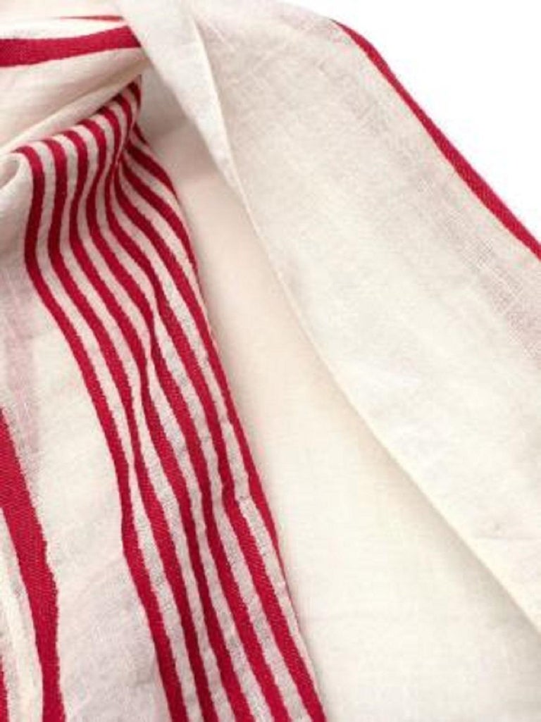 Fendi FF Logo Red and Cream Beach Cover Up/ Scarf For Sale at 1stDibs