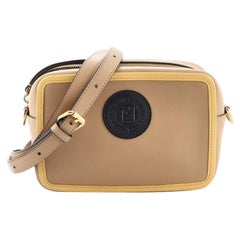 Fendi FF Logo Stamp Camera Bag Leather Mini