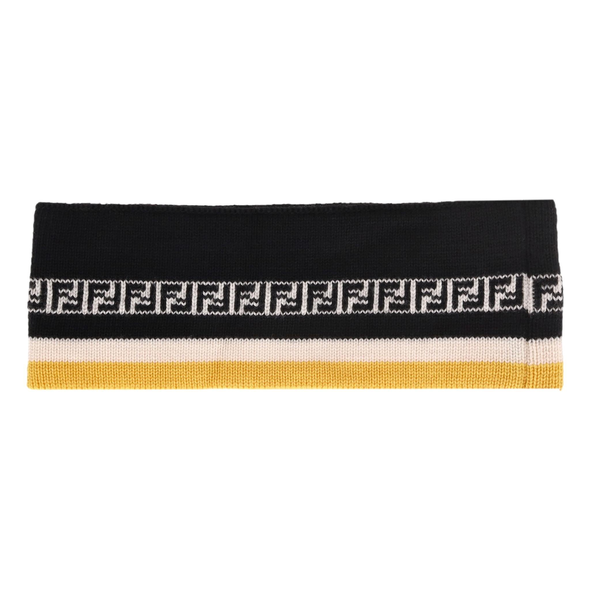 Nero Fascia in lana con logo 'FF' di Fendi in vendita