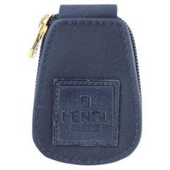 Vintage Fendi Ff Manicure Set 3fr0328 Black Nylon Clutch