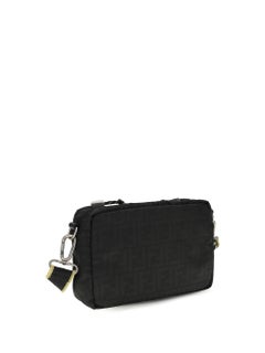 Fendi FF Monogram Fabric Camera Bag — Black