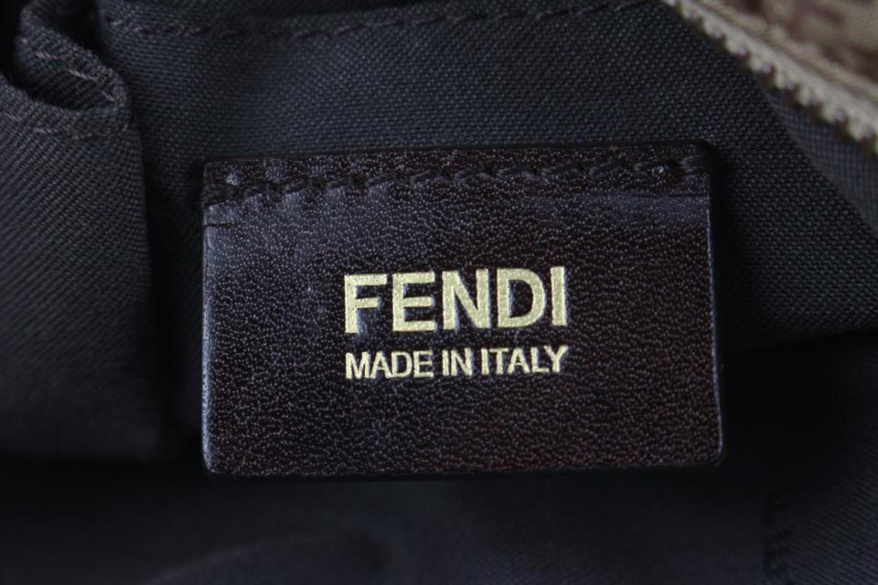 Fendi FF Monogram Zucchino Mamma Forever Baguette Shoulder Bag 1020f45 For Sale 5
