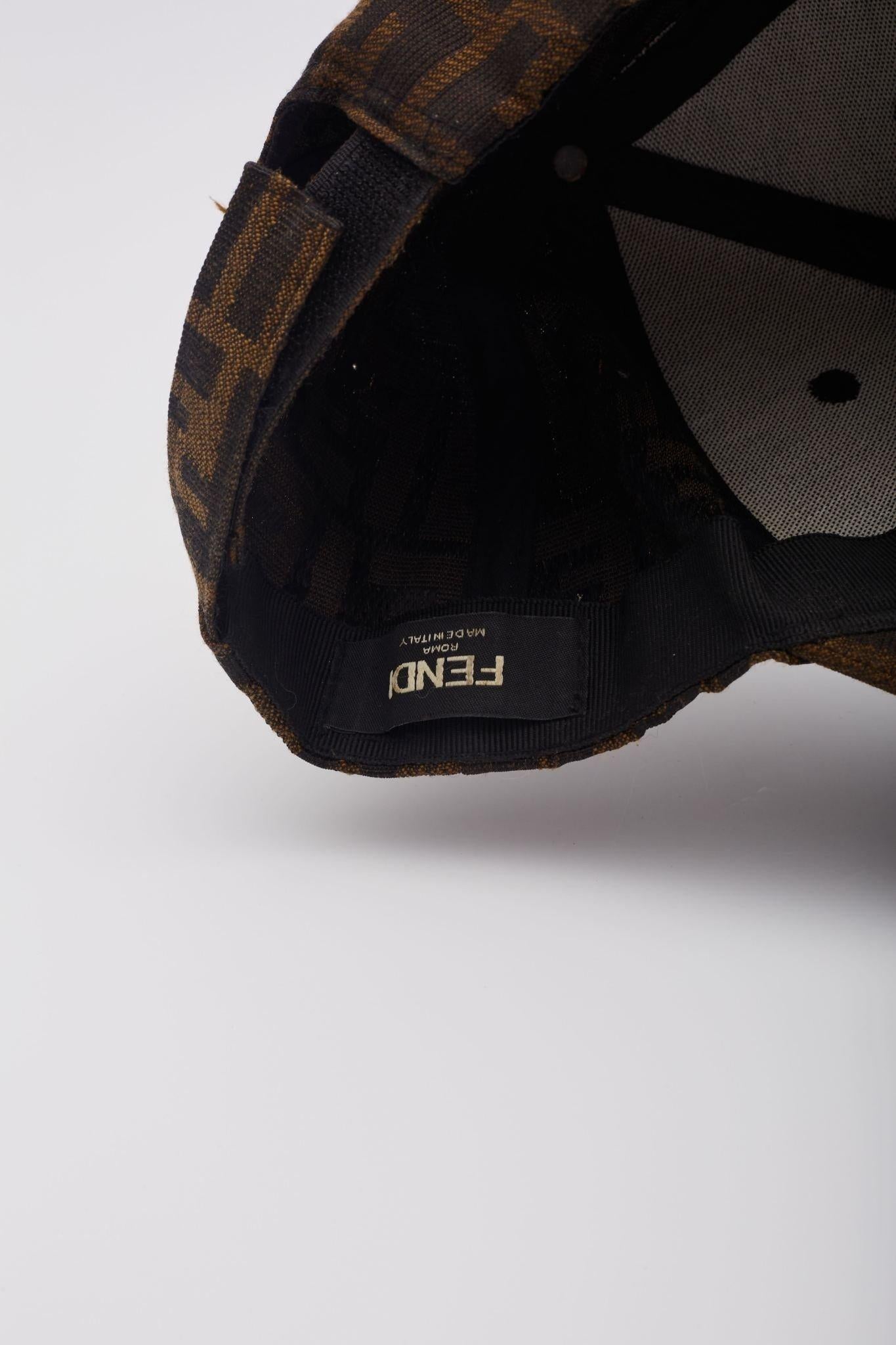 Fendi FF Monogrsm Ebony Baseball Hat For Sale 1