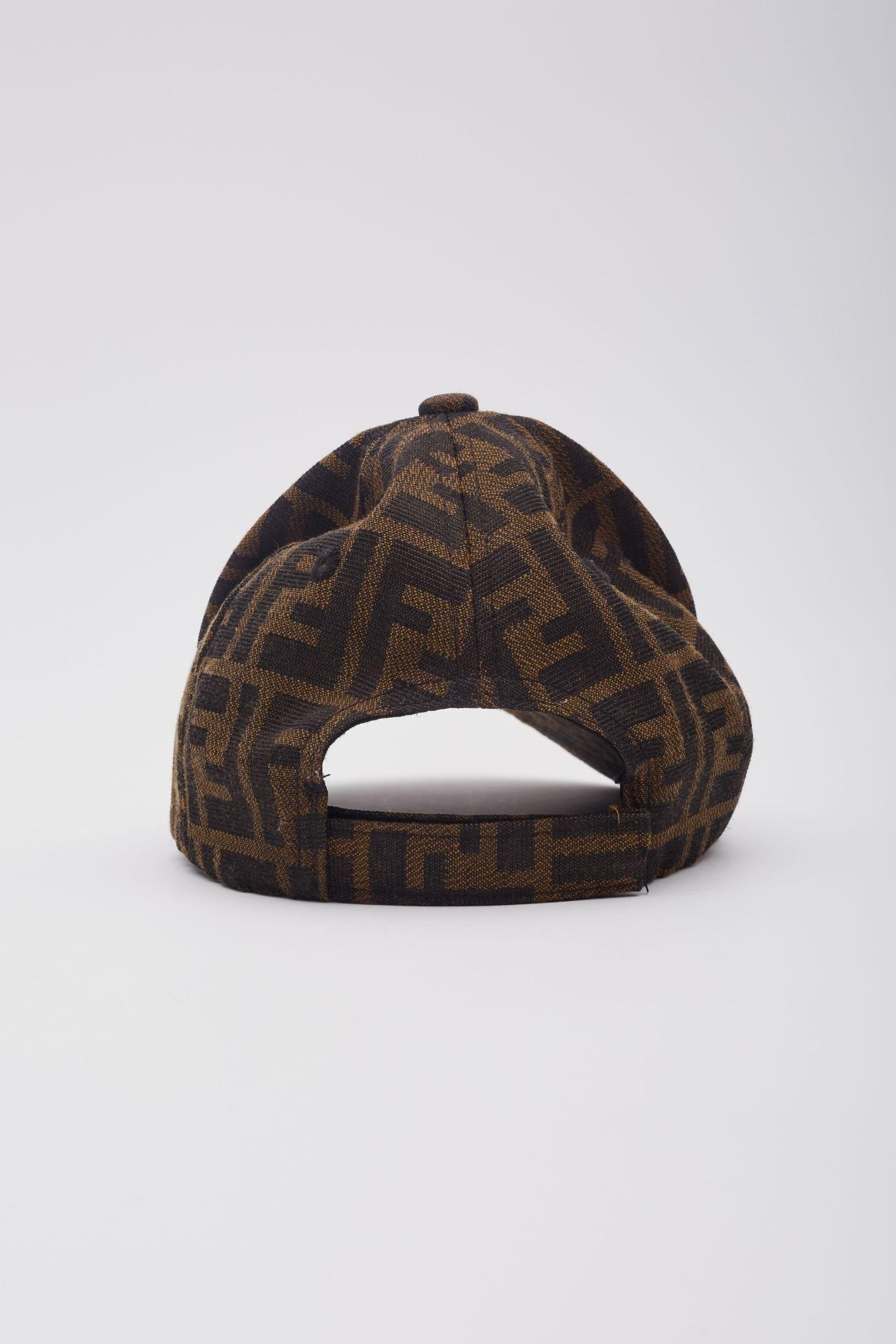 Fendi FF Monogrsm Ebony Baseball Hat For Sale 2