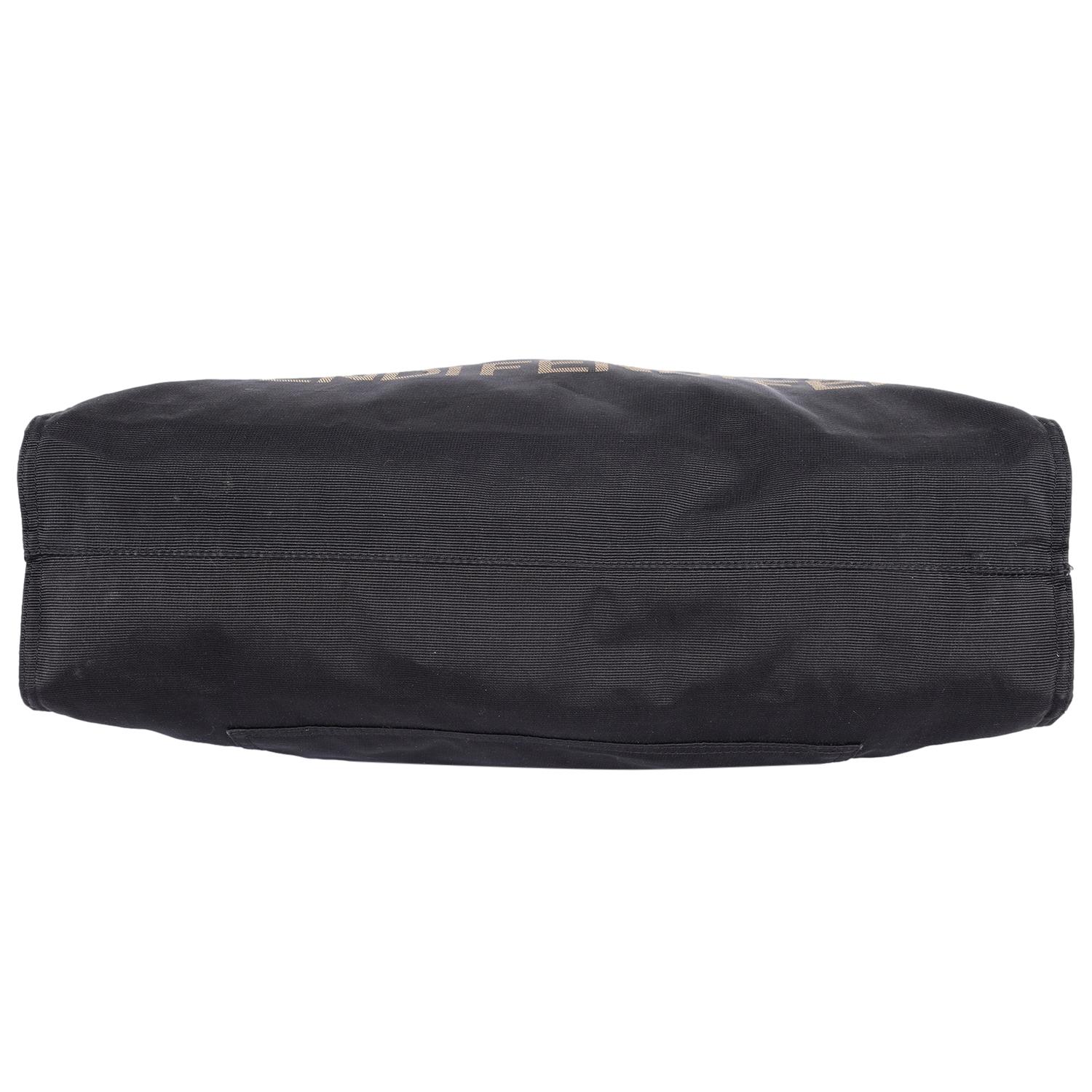 Fendi FF Nylon Shoulder Bag Black For Sale 9