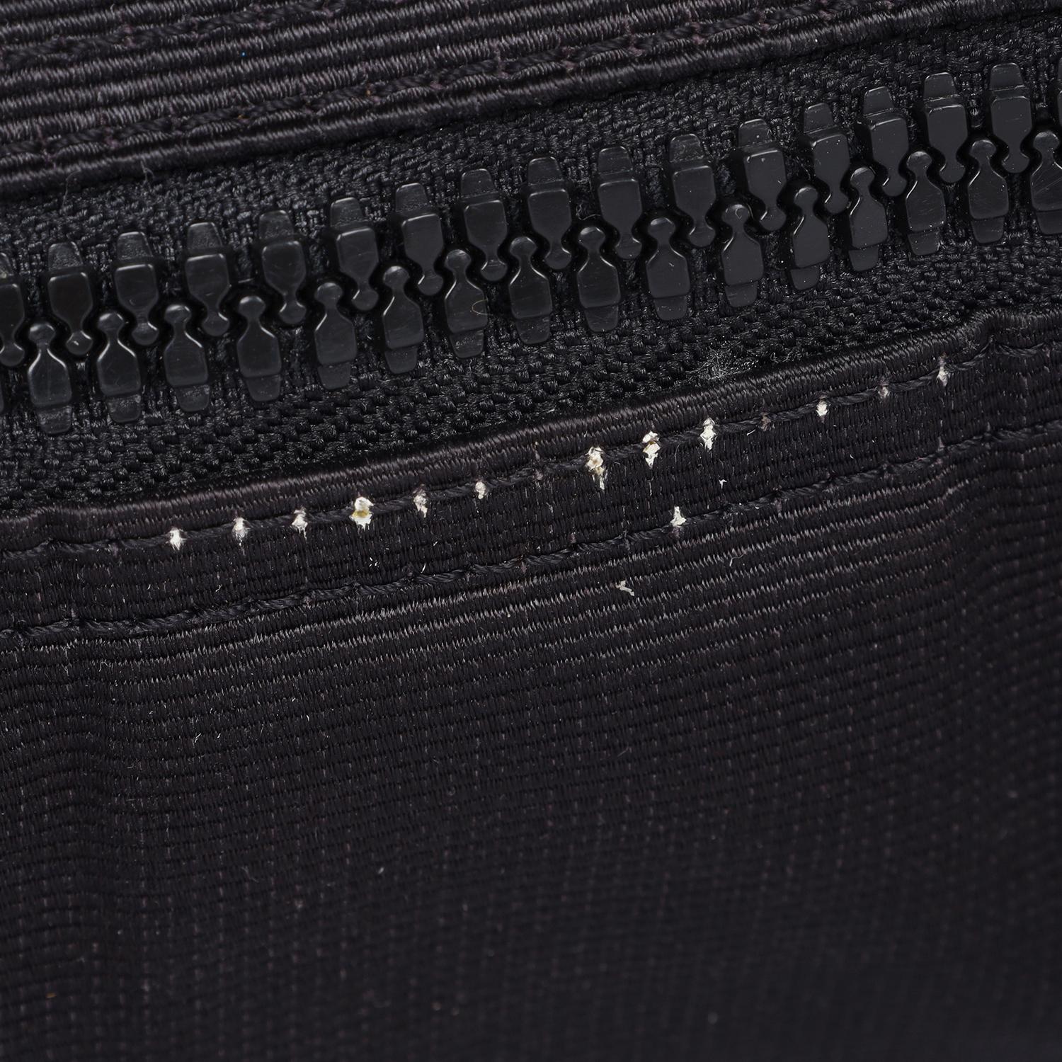 Fendi FF Nylon Shoulder Bag Black For Sale 11