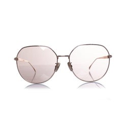 Fendi, FF oversized mirrored sunglasses in rose
