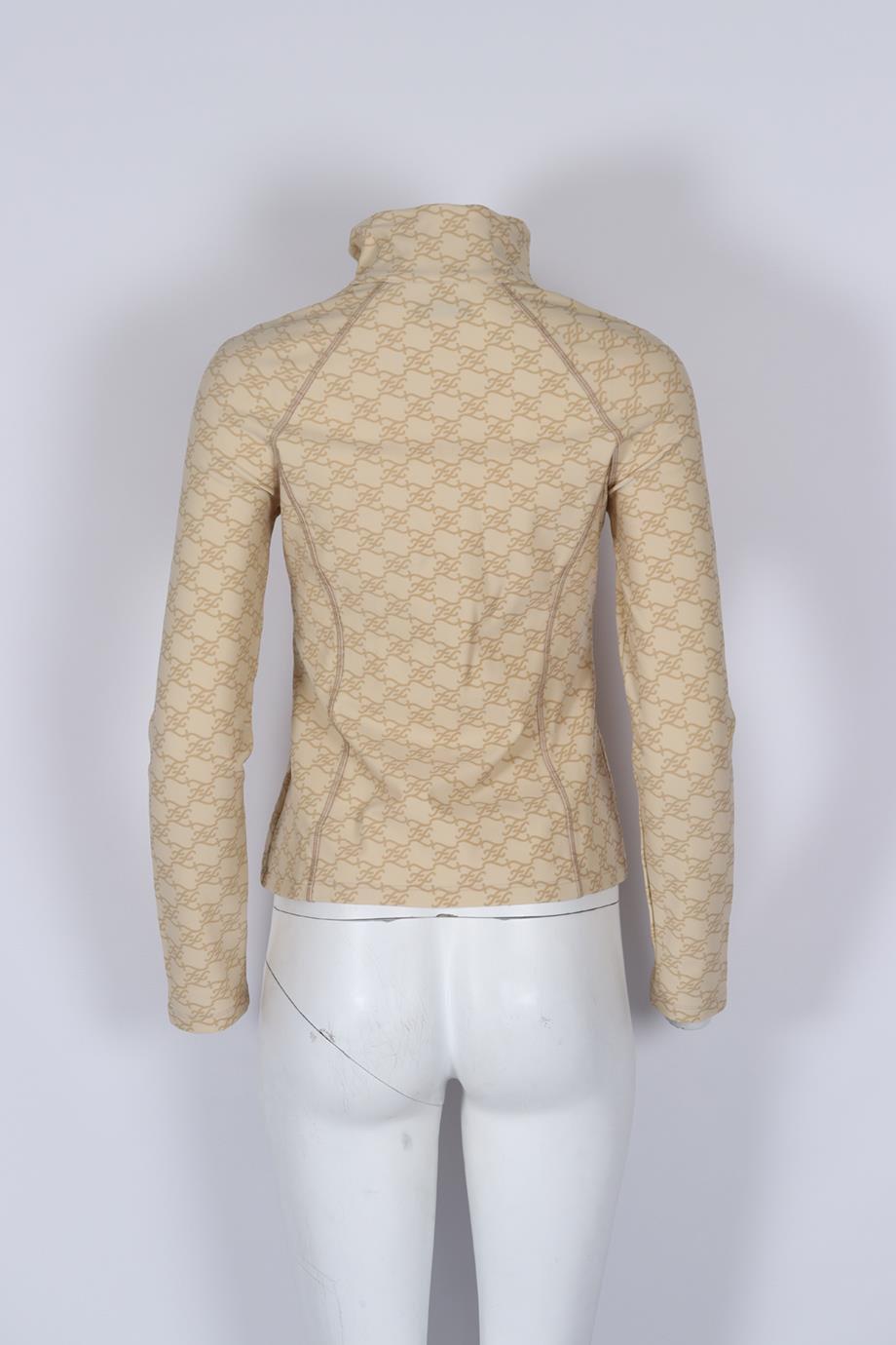 Women's Fendi Ff Print Stretch Jersey Jacket It 42 Uk 10