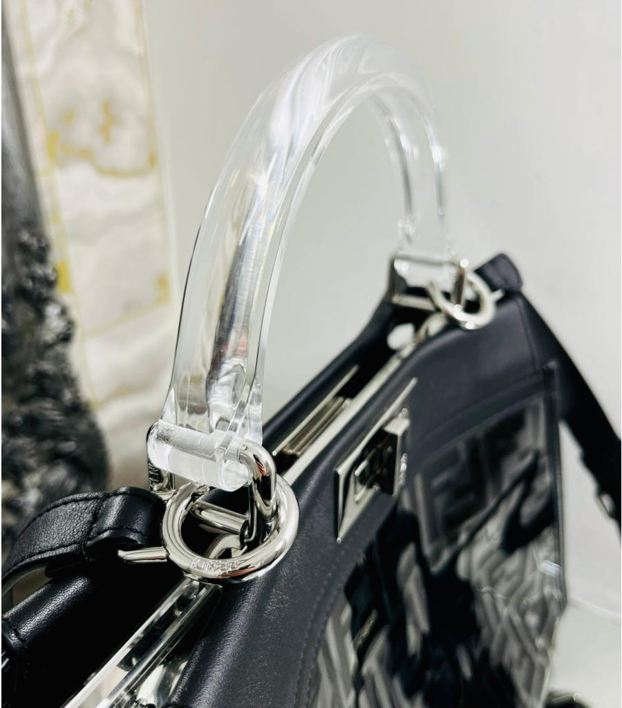 Fendi 'FF' Zucca Logo PVC Peekaboo Bag For Sale 6