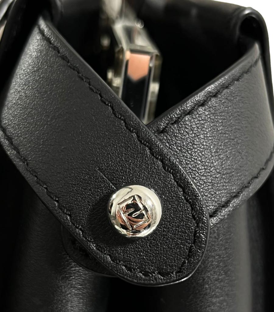 Fendi 'FF' Zucca Logo PVC Peekaboo Bag For Sale 3