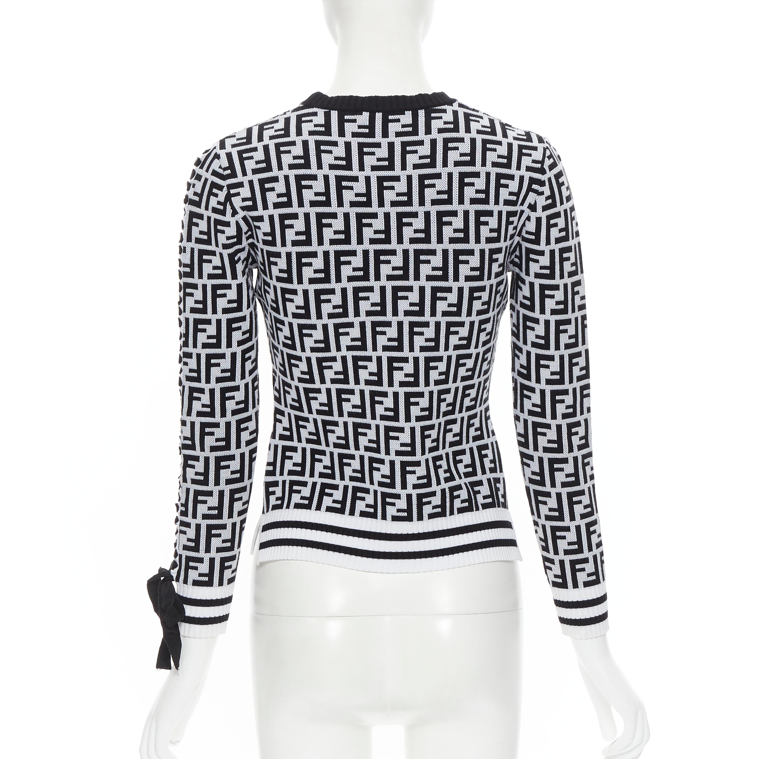 black and white fendi sweater