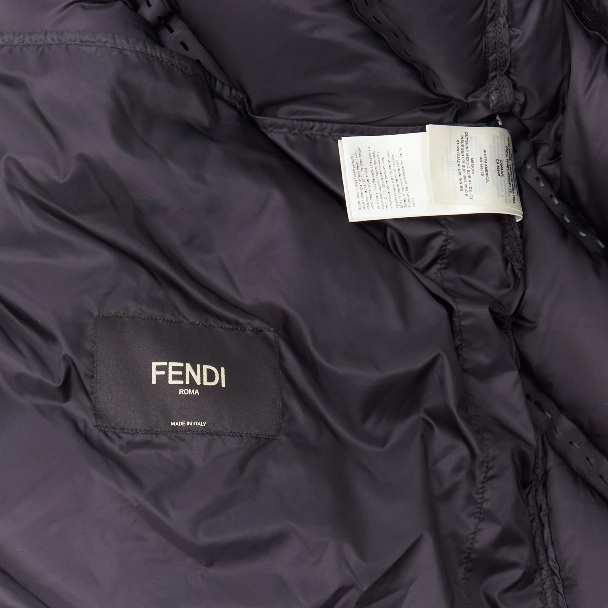 FENDI FF Zucca monogram collage goose down padded oversized puffer jacket IT48 M 4