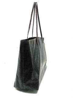 Fendi Ff Zucca Patent Roll 228069 Dark Brown Coated Canvas Tote