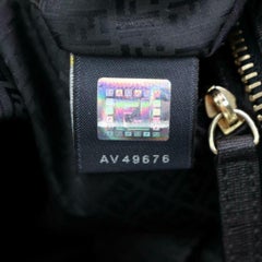 Fendi Ff Zucca Spalmati Forever Roll Shopper 870269 Black Coated Canvas Tote