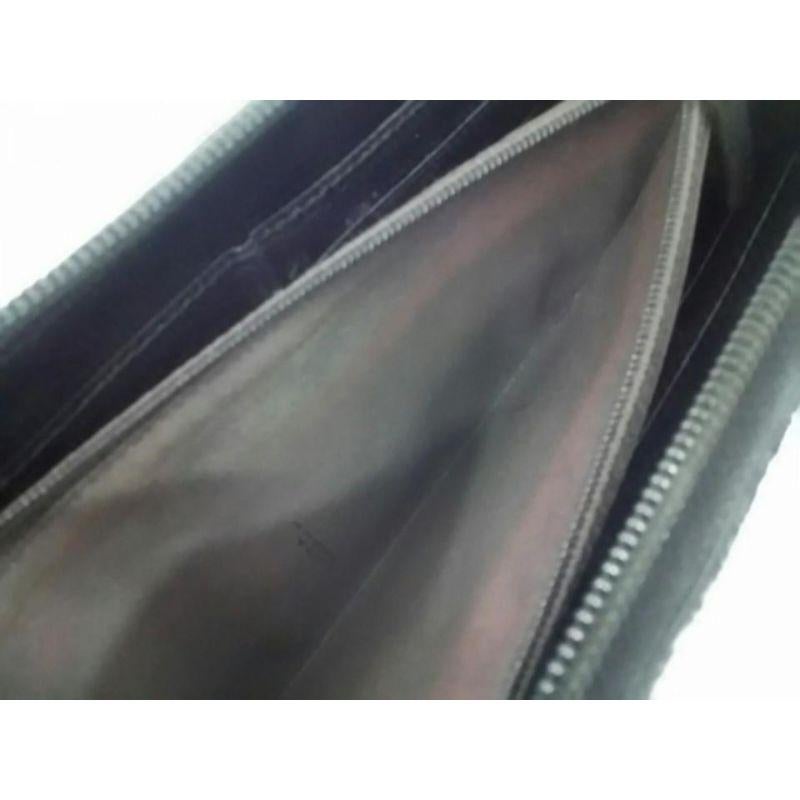 Fendi Ff Zucca Zip Around Wallet 228059 Black Coated Canvas Clutch In Good Condition For Sale In Dix hills, NY