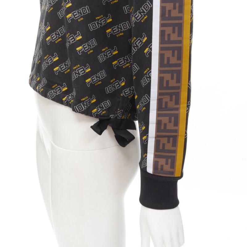 FENDI FILA Mania graphic logo embroidery monogram FF Zucca pullover sweater S For Sale 2