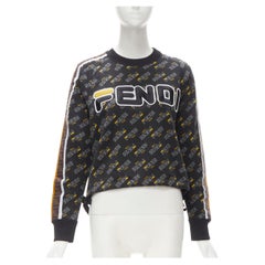 FENDI FILA Mania Pullover mit grafischem Logostickerei und Monogramm FF Zucca S