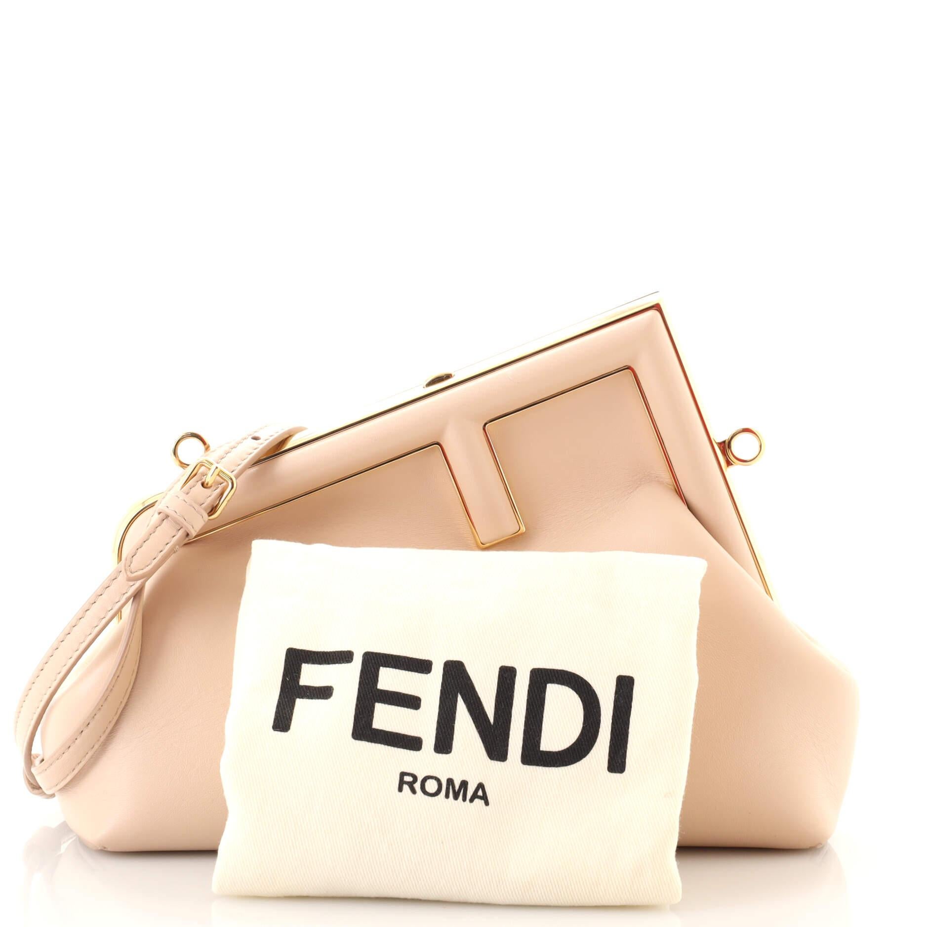 Fendi Medium Fendi First Bag Shiny Green