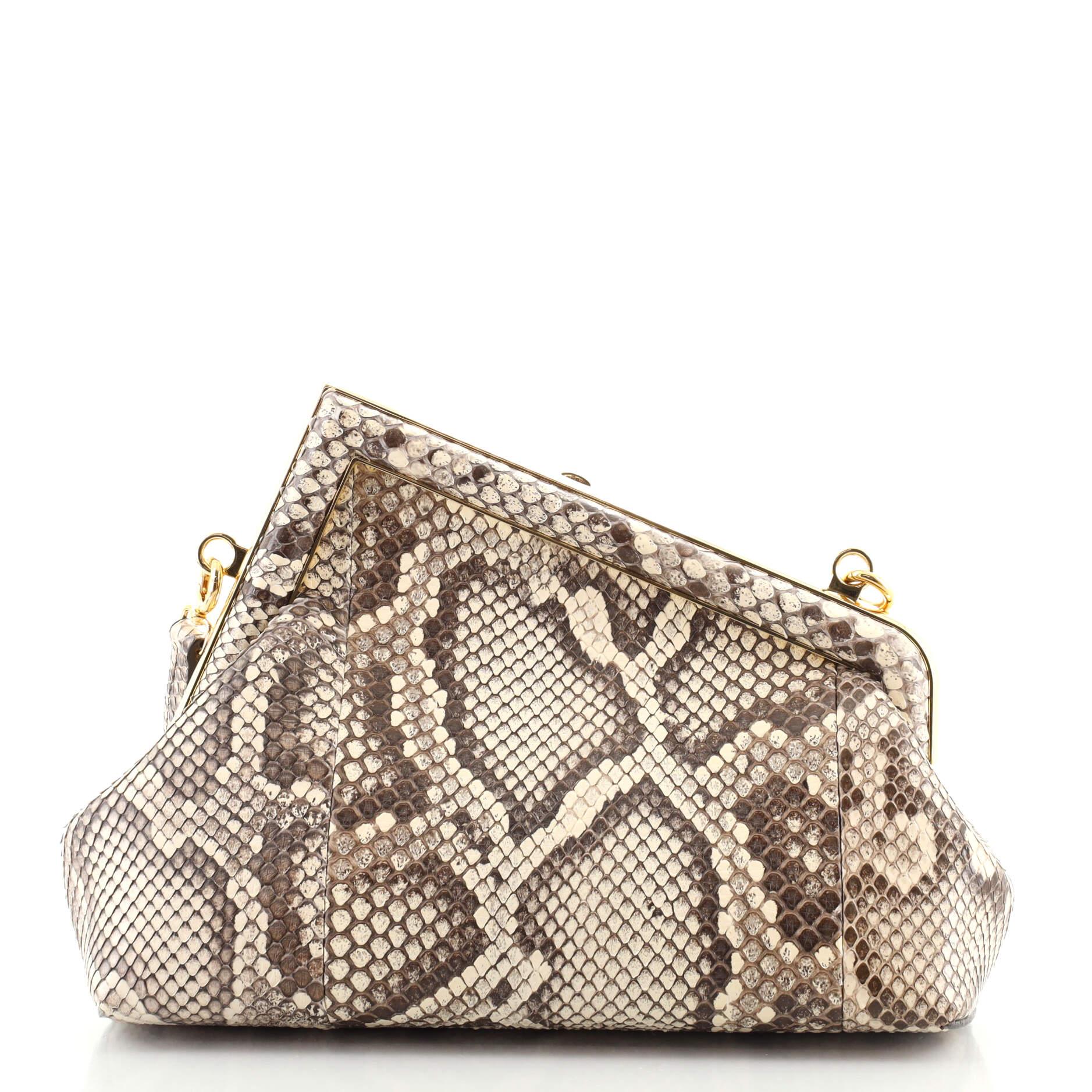 Fendi Erste Tasche Python von Fendi im Zustand „Gut“ in NY, NY