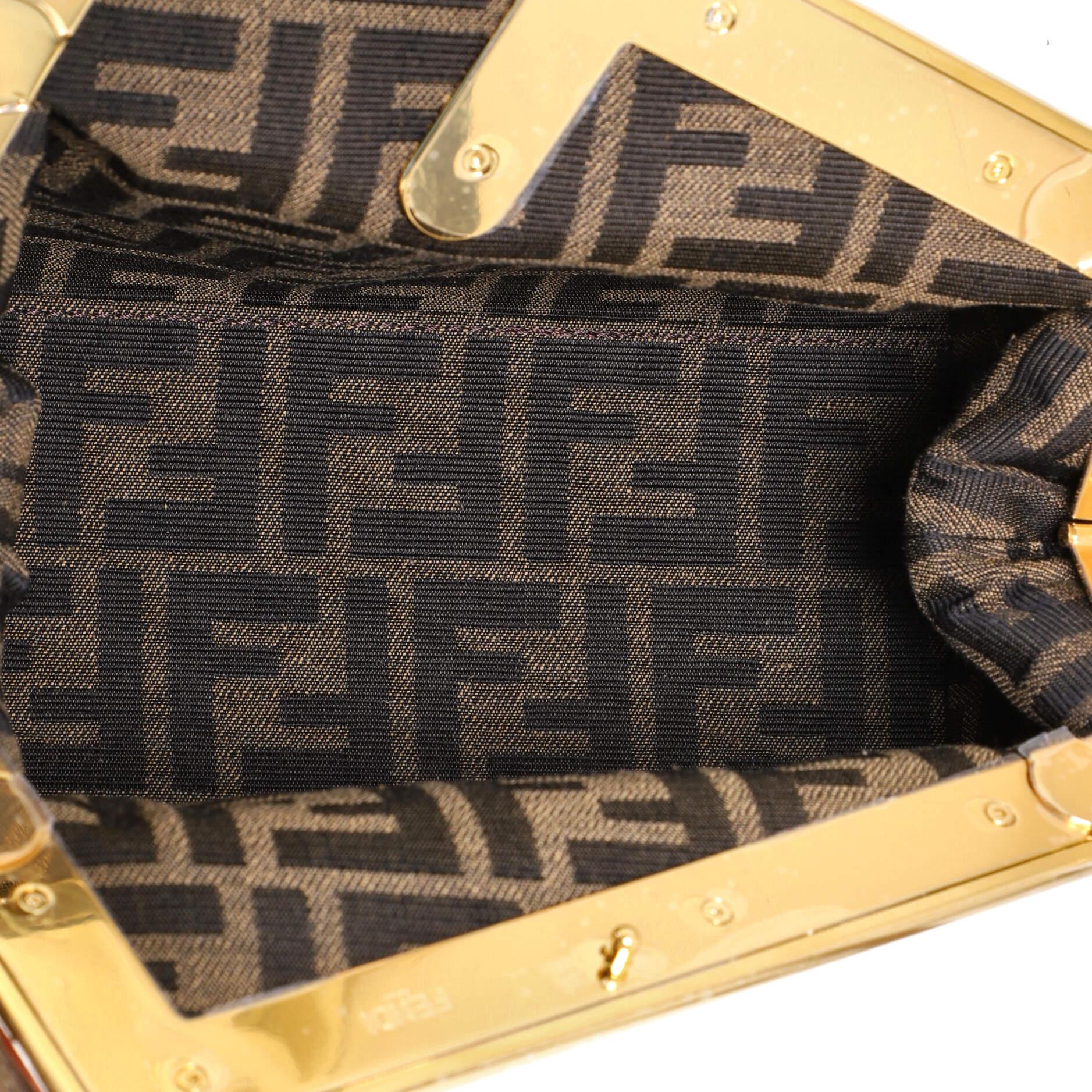 Brown Fendi First Bag Python Small