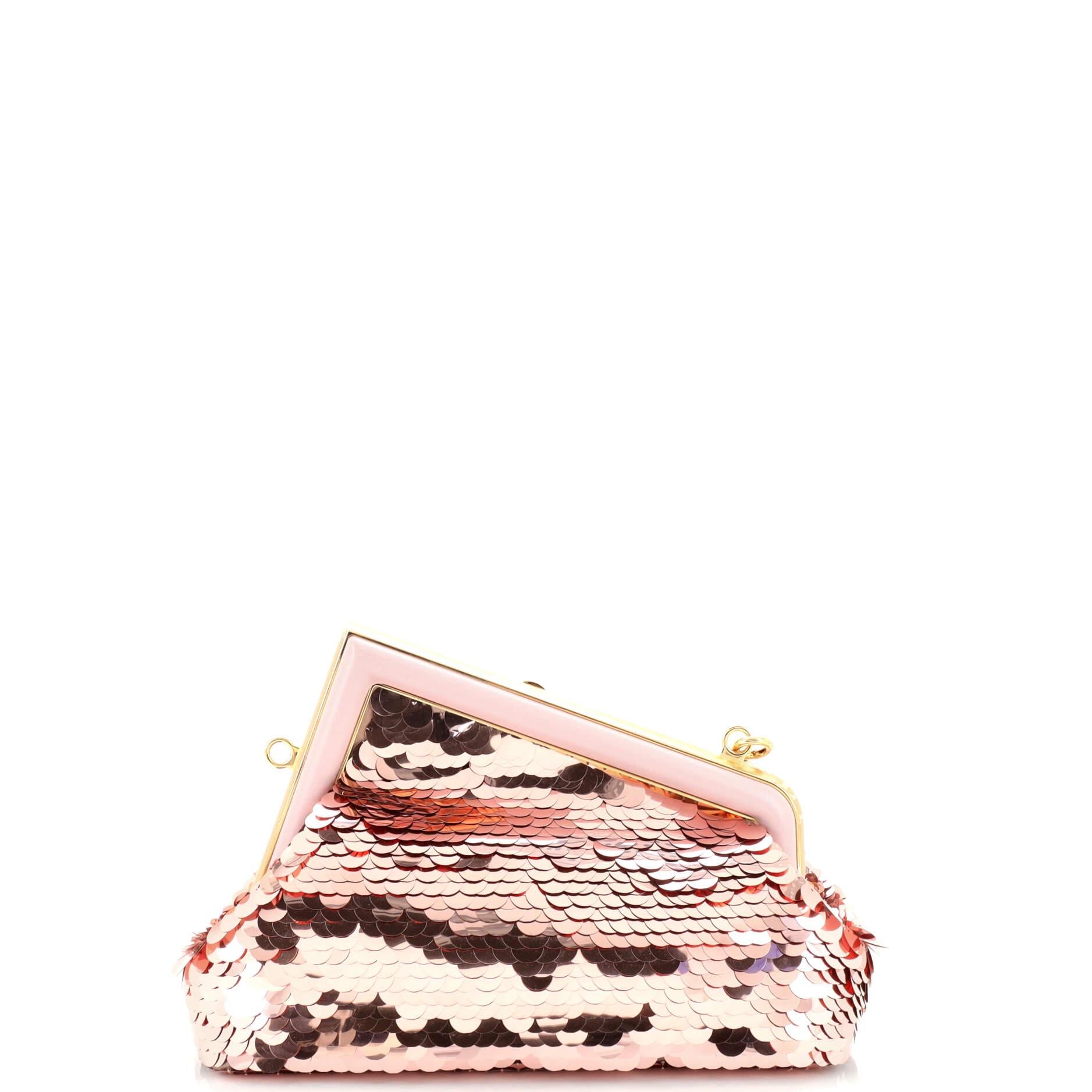 Fendi First Bag Sequins Small In Good Condition For Sale In NY, NY