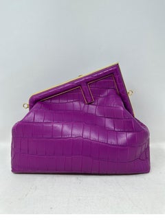 Fendi First Purple Crocodile Bag