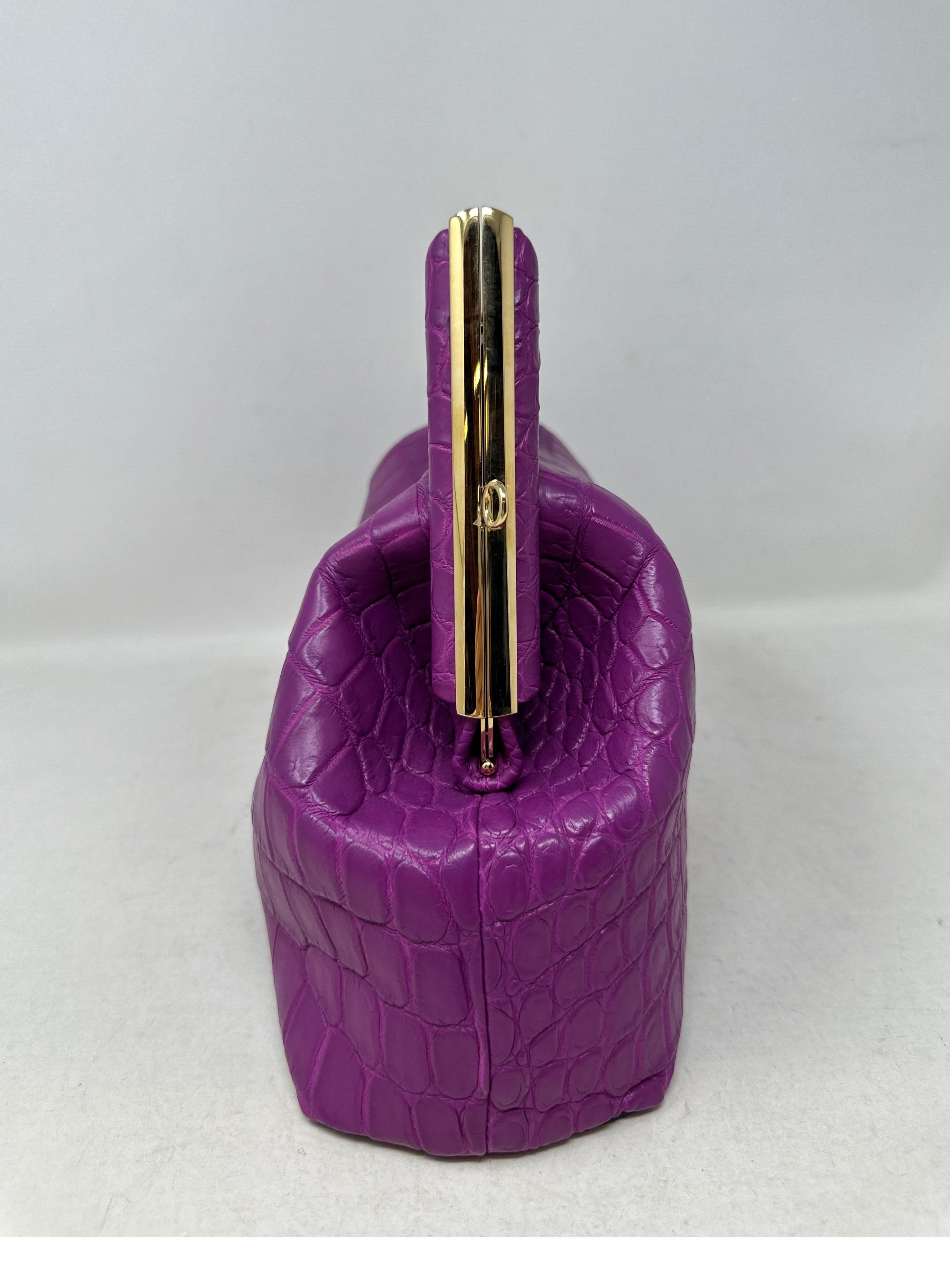 Fendi First Purple Crocodile Bag 3